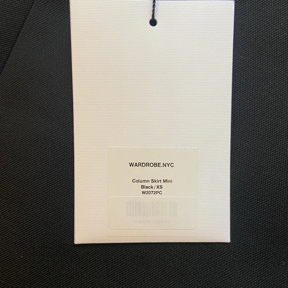 WARDROBE.NYC Black Column Mini Skirt - XS - BRAND NEW WITH TAGS - Picture 7 of 9